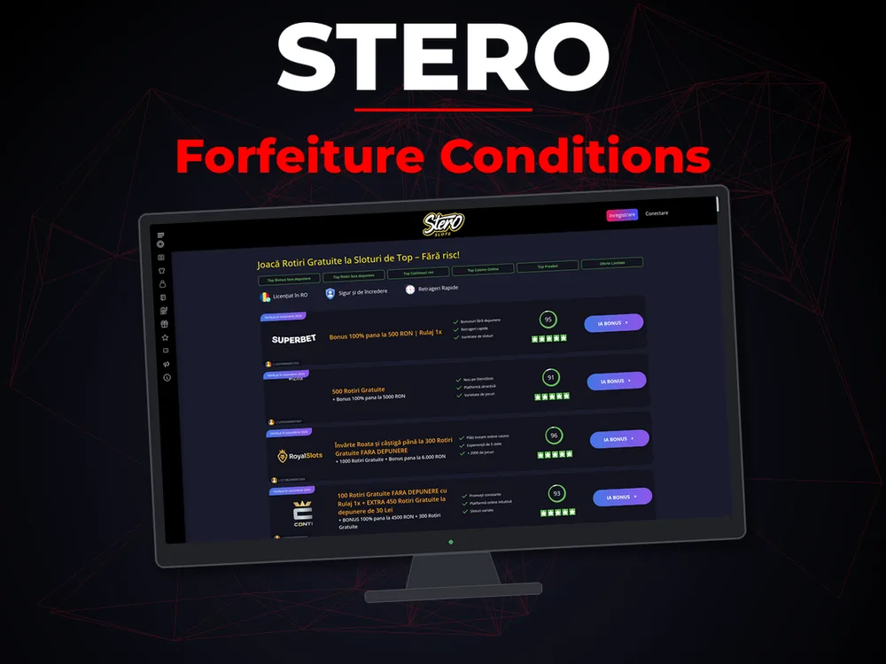 Stero - Forfeiture Conditions